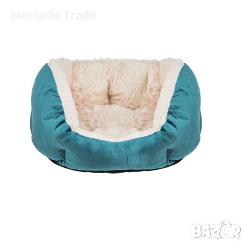 Легло за домашни любимци Mercado Trade, Кръгло, Тюркоаз, 65х50х21см