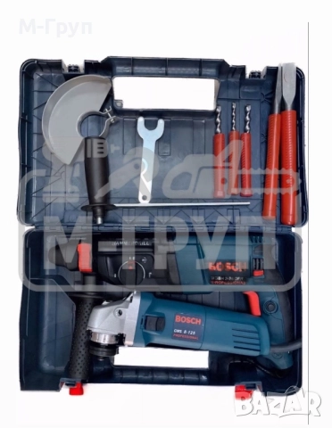 Перфоратор 1100 W Къртач+ ъглошлайф 1100 W Бош, снимка 2 - Други машини и части - 51743880