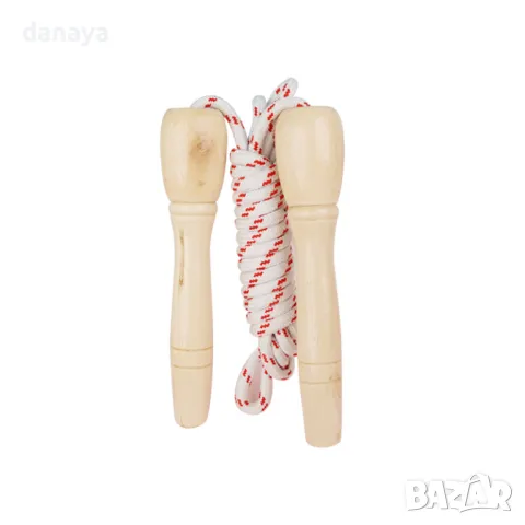 5871 Въже за скачане с дървени дръжки, снимка 3 - Фитнес уреди - 50005230