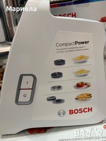 Месомелачка Bosch MFW3520W, 1500 W, Капацитет: 1.3 кг/мин Bosch compact, снимка 12 - Други - 45232252