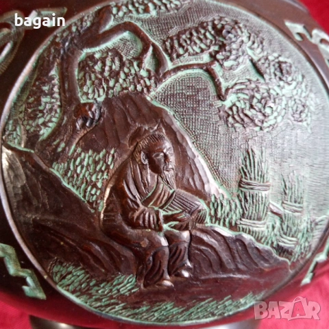 Уникален бронзов съд., снимка 4 - Антикварни и старинни предмети - 53757962