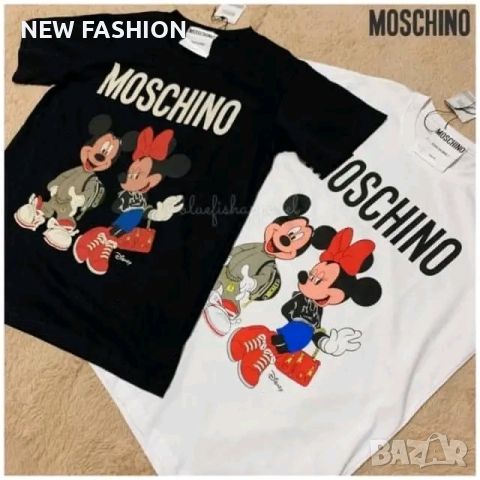 Дамски Памучни Тениски MOSCHINO , снимка 1 - Тениски - 46761881