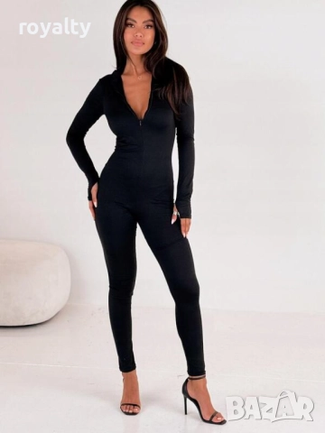 Дамски черен оформящ секси гащеризон, снимка 3 - Комплекти - 51946362