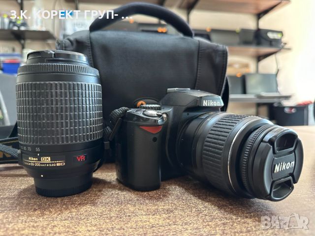 Фотоапарат Nikon D40X два обектива Nikkor 18-55mm, Nikkor 55-200 VR