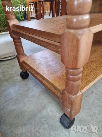 Масивна Масичка на Колелца-внос от ГЕРМАНИЯ!, снимка 4 - Маси - 53534966