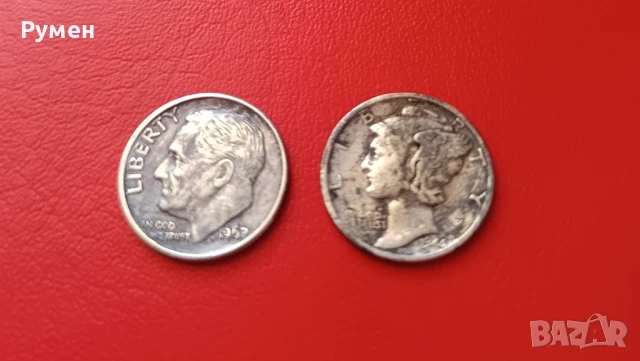 One Dime 1944-1962г-USA.Сребро!