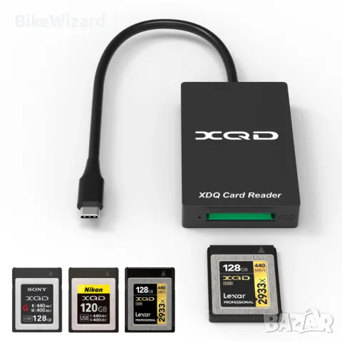 USB C XQD четец на карти, 5Gbps Type C XQD четец НОВ, снимка 1 - Друга електроника - 48327159