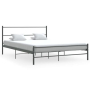 vidaXL Рамка за легло, сива, метал, 140x200 cм(SKU:286494, снимка 1 - Спални и легла - 45017650
