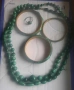 Гривни и гердан от Малахит, снимка 2