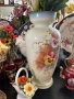 Made in France Napoleon III Hand Painted Opaline Vase with Yellow Bottom Bandage, c1890 Код P2112, снимка 2