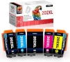 Нов Комплект 202XL за Epson XP-6001 XP-6100 мастило 5 броя за принтер, снимка 1