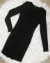 Черна еластична рокля по тялото с дълбоко остро деколте с връзки, снимка 1 - Рокли - 45022171