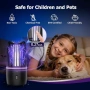 Нова UV лампа против комари 365nm 4000mAh тиха 2 режима Преносим унищожител, снимка 6