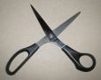 Ножица 21 см, неръждаема, пластмасови дръжки, запазена, снимка 1 - Други инструменти - 45285005