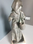 Josep Bofill статуетка резин 45см-6кг/испанска скулптура/фигура на четящо момиче с чанта и книга, снимка 5
