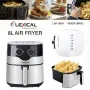 Фритюрник с горещ въздух Lexical Airfryer LAF-3004 , 8L, 1800W, инокс, снимка 6