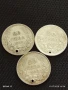 Три сребърни монети 20 лева 1930г. Царство България продупчена за НАКИТ, НОСИЯ, КОЛЕКЦИЯ 43507, снимка 1