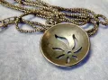 ФЛОРАЛЕН СРЕБЪРЕН МЕДАЛЬОН сФИНА СРЕБЪРНА ВЕРИЖКА СРЕБРО 925 с НУЖДА от РЕМОНТ на ЗАКОПЧАЛКАТА 49776, снимка 5
