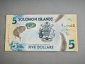 Банкнота - Соломонови острови - 5 долара UNC | 2019г., снимка 1