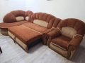 Разтегателен ъглов диван комплект , снимка 1