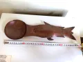 Интересна Стара Медна Лъжица-Риба, снимка 7