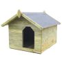 vidaXL Градинска кучешка колиба, отваряем покрив, импрегниран бор(SKU:45151