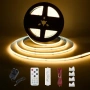 Нова COB LED лента 3м 2700K топла светлина RF дистанционно осветление, снимка 1