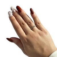 Нежен дамски пръстен от медицинска стомана, снимка 2 - Пръстени - 45454810