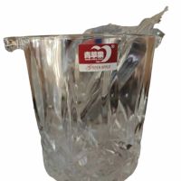 Комплект от деликатно стъкло,6 чаши и купа за лед с удобни щипки , снимка 3 - Сервизи - 45162850