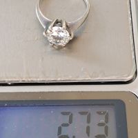 красив сребърен пръстен с камък , снимка 2 - Пръстени - 45469204