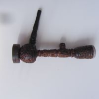 Автентична лула за пушене от дърво и камък на Yao Hill Tribe, снимка 11 - Антикварни и старинни предмети - 45478723