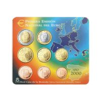 Испания 2000 – Комплектен банков евро сет от 1 цент до 2 евро – 8 монети BU, снимка 4 - Нумизматика и бонистика - 45544550