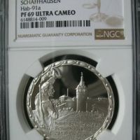 Сребърна монета 50 франка MS 69 ULTRA CAMEO, снимка 1 - Нумизматика и бонистика - 45579758