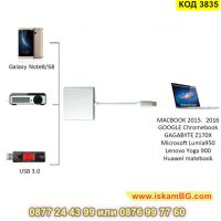 Адаптер от 3в1 USB Type C към HDMI - КОД 3835, снимка 9 - Друга електроника - 45419337