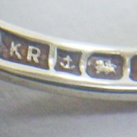 сребърен английски пръстен от 80 те години с гранат и опал, снимка 3 - Пръстени - 45099366