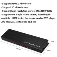 HDMI splitter 1X8 4K, снимка 2 - Плейъри, домашно кино, прожектори - 45526766