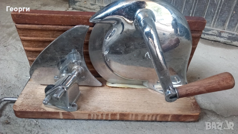 Стара ръчна резачка за хляб,колбаси, снимка 1