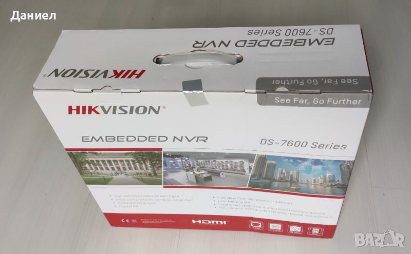 16 портов NVR Hikvision DS-7616NI-I2/16P Нов, снимка 1