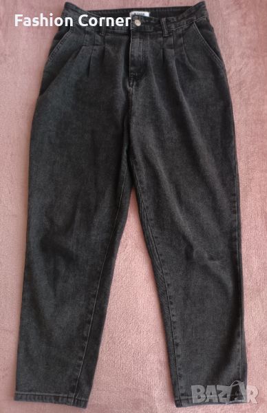 Дамски дънки Л размер с висока талия, черен цвят, Спиди, снимка 1