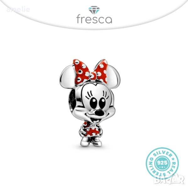 Талисман Fresca по модел тип Pandora сребро 925 Disney Minnie Mouse Baby. Колекция Amélie, снимка 1