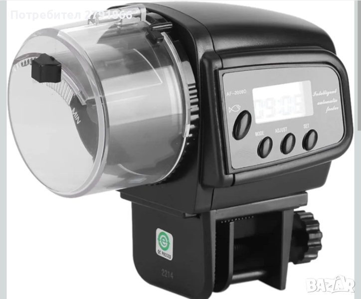 LCD електронен дозатор за рибки с таймер, автоматична машина за аквариумна храна на люспи, пелети , снимка 1