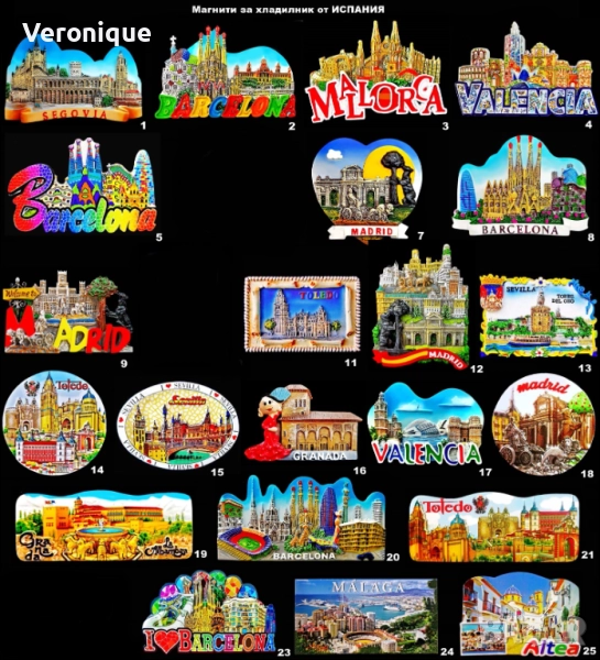 Магнити за хладилник от Испания, снимка 1