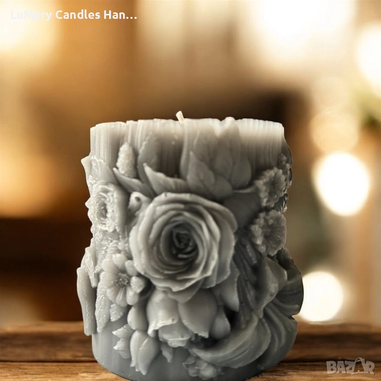 Свещ “ Сива елегантност”, снимка 1