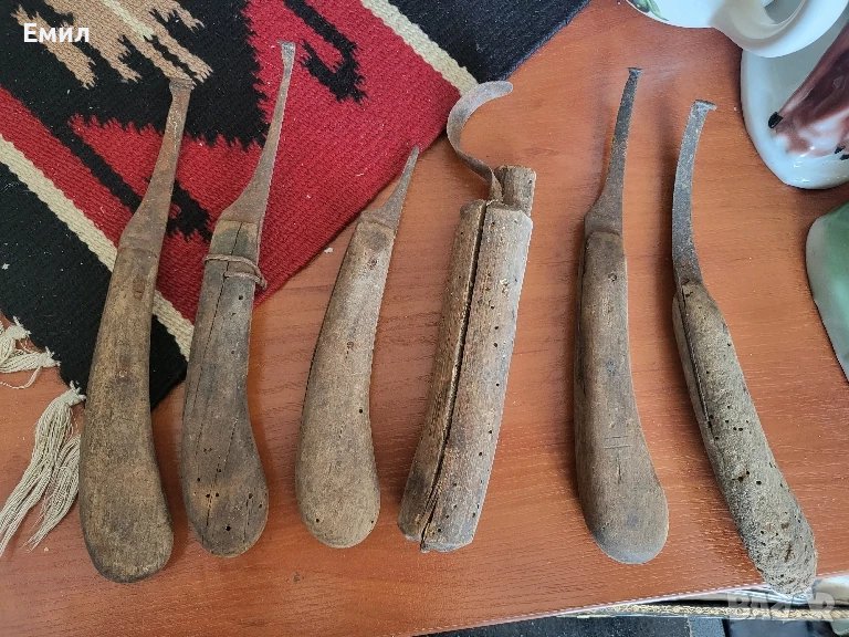 Лот ковани инструменти за дълбаене на лъжици, гаванки, снимка 1