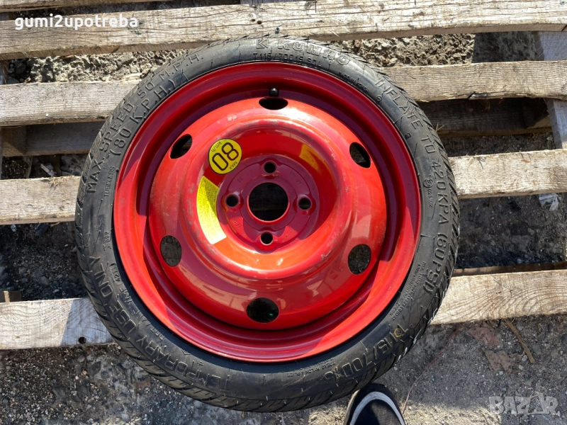15 резервна джанта патерица 4х100 Hyundai I20 115/70/15, снимка 1