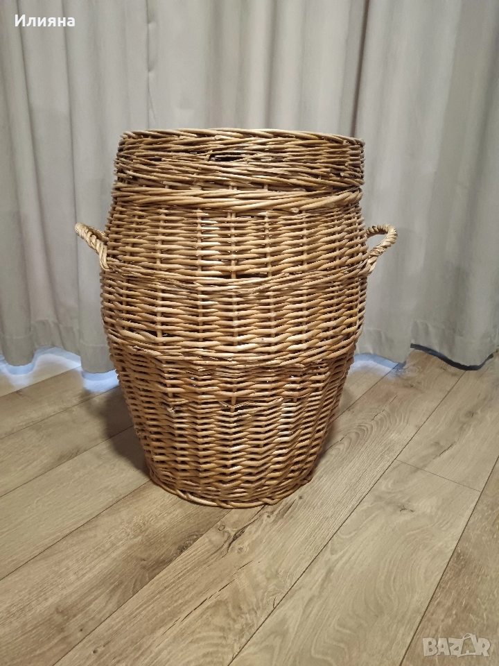 Кош от ратан с капак, снимка 1