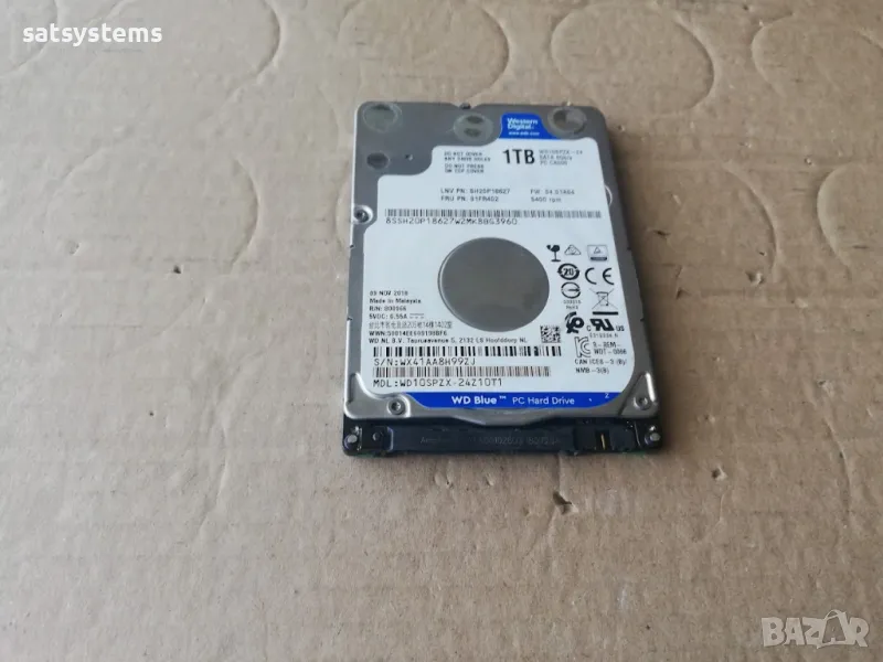 Хард диск Laptop Western Digital Blue WD10SPZX 1.0TB SATA 6.0Gb/s, снимка 1