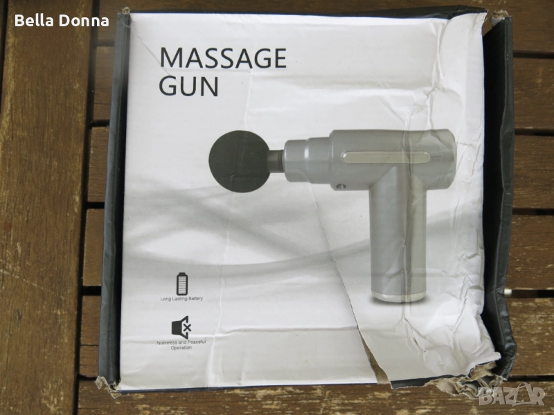 Масажен пистолет, вибрационен с 4 приставки и 6 степени, снимка 1