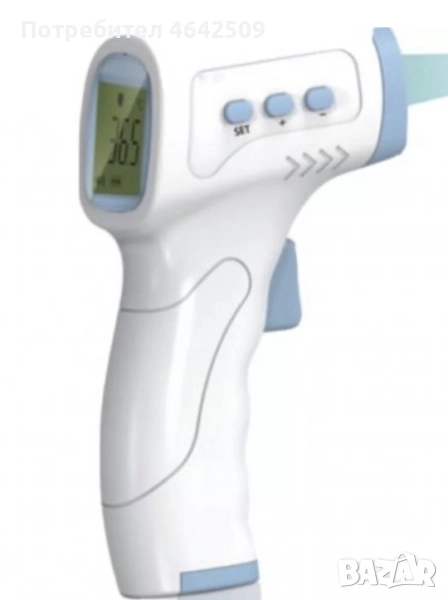 Безконтактен дигитален термометър, Инфрачервен, дисплей LCD, снимка 1