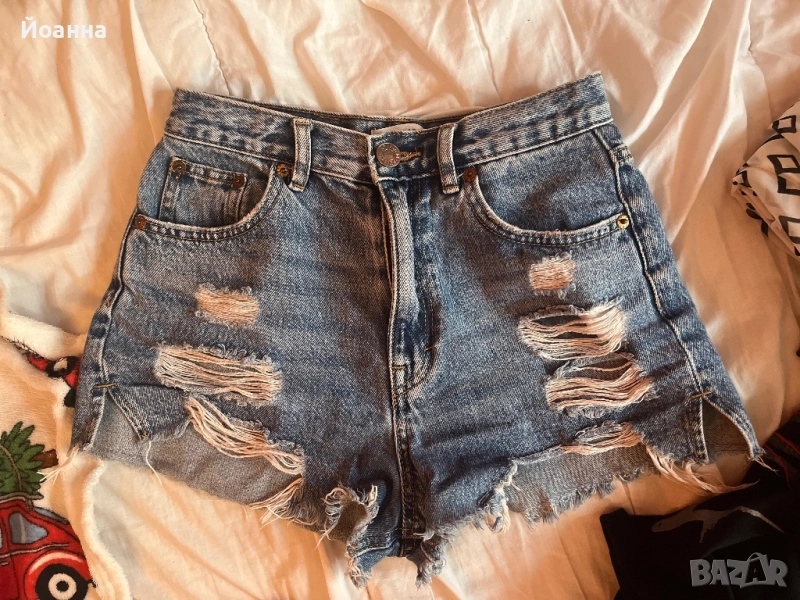 Дамски къси дънкови панталони, снимка 1